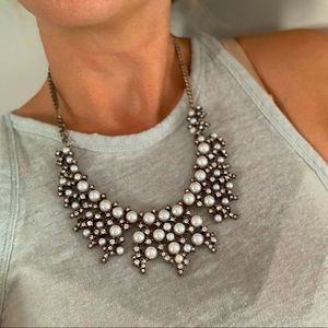Pearl and CZ Necklace